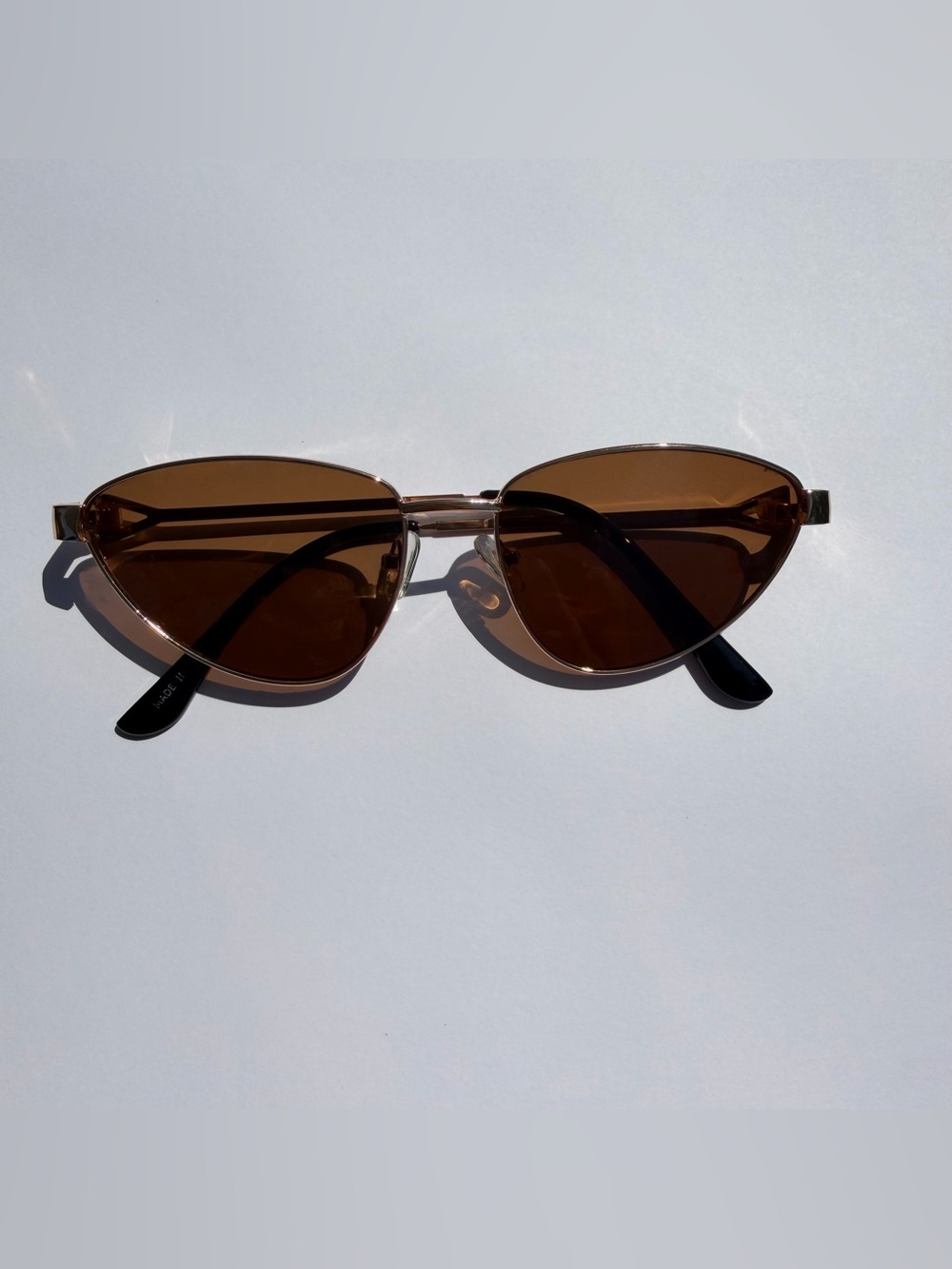 Women's Brown Cat-Eye Sunglasses - Sleek Metal Frame